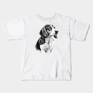 B&W Beagle Kids T-Shirt